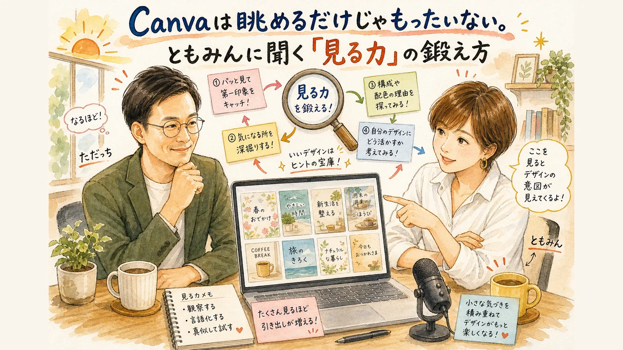 Canvaテンプレートをカット単位で分解してデザイン力を鍛える方法の図解