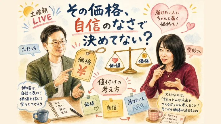 ただっちと愛紗さんの値付けLIVE 全体図解グラレコ