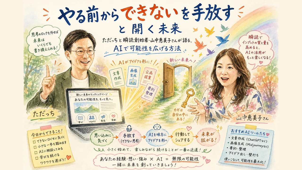 ただっちと山中恵美子さんの対談LIVE全体図解