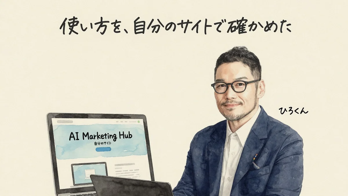 使い方を、自分のサイトで確かめた