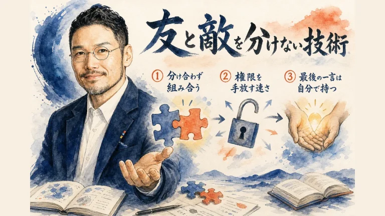 友と敵を分けない技術 全体図解 アイキャッチ