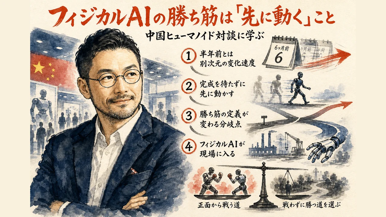 中国のヒューマノイド対談から読み解くフィジカルAIの勝ち筋を示す全体図解