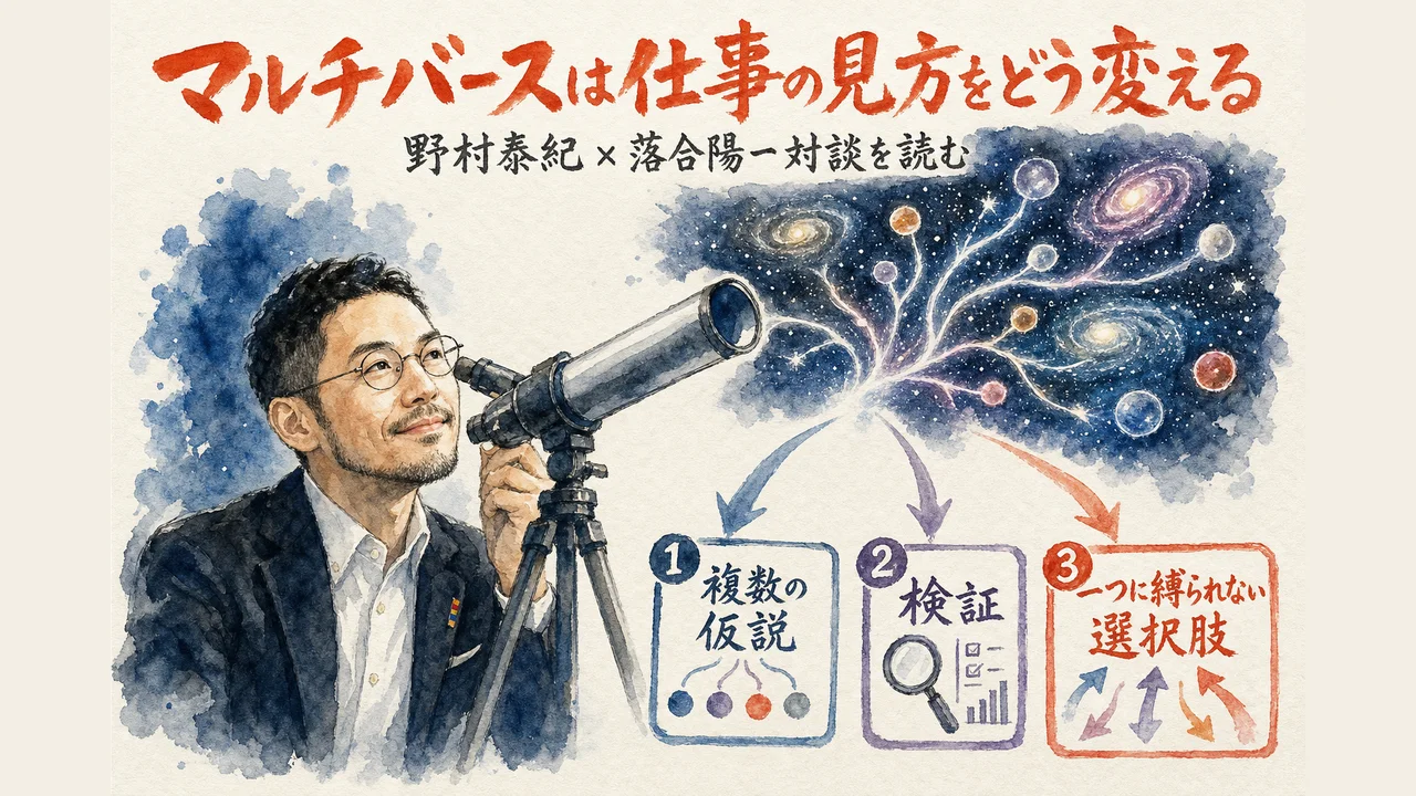 野村泰紀さんと落合陽一さんのマルチバース対談を読み解いた記事のアイキャッチ