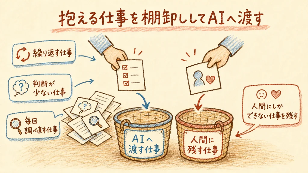 抱えている仕事を棚卸ししてAIに渡す