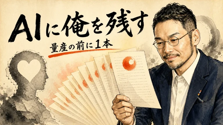 AIに「俺」を残す——量産の前に1本を仕上げるひろくん