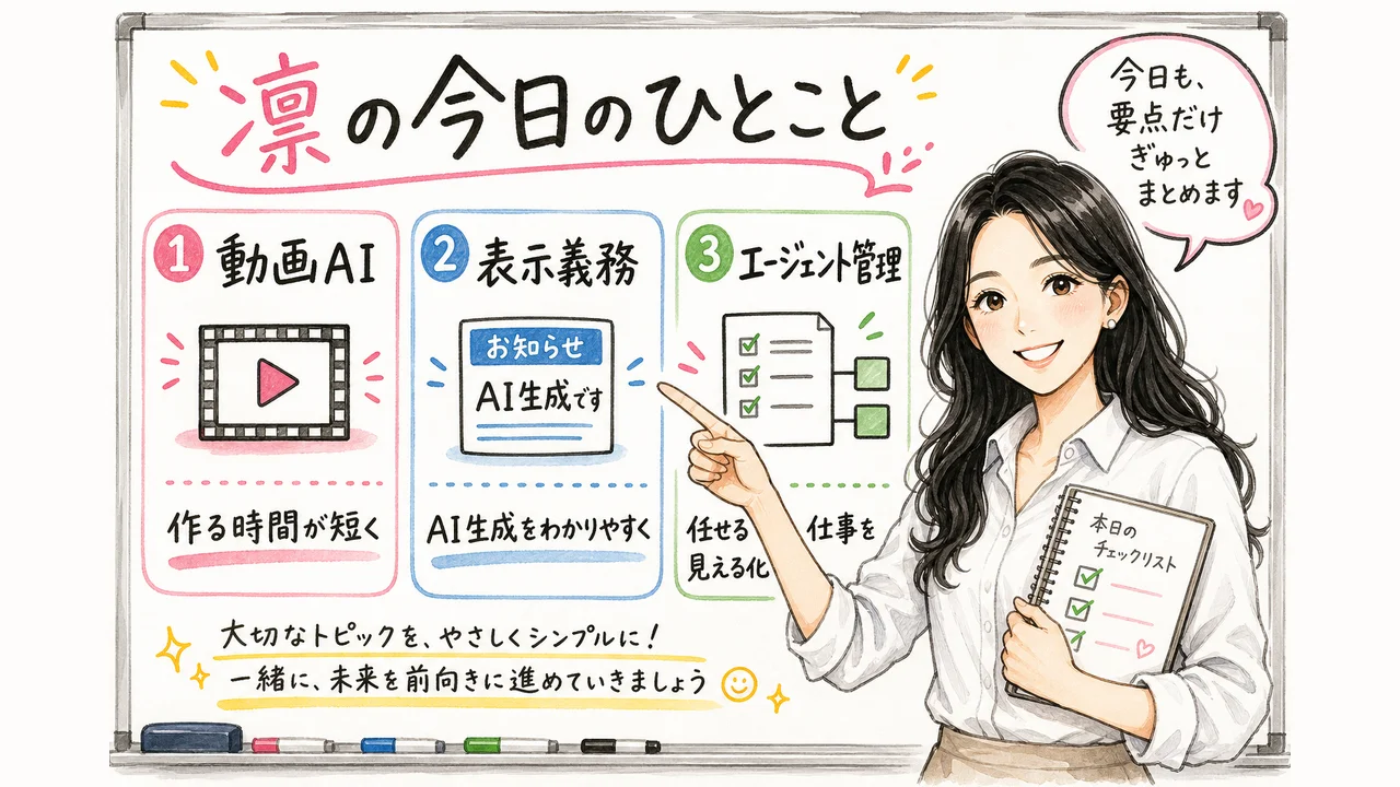 凛がAI動向をまとめて解説するグラレコ