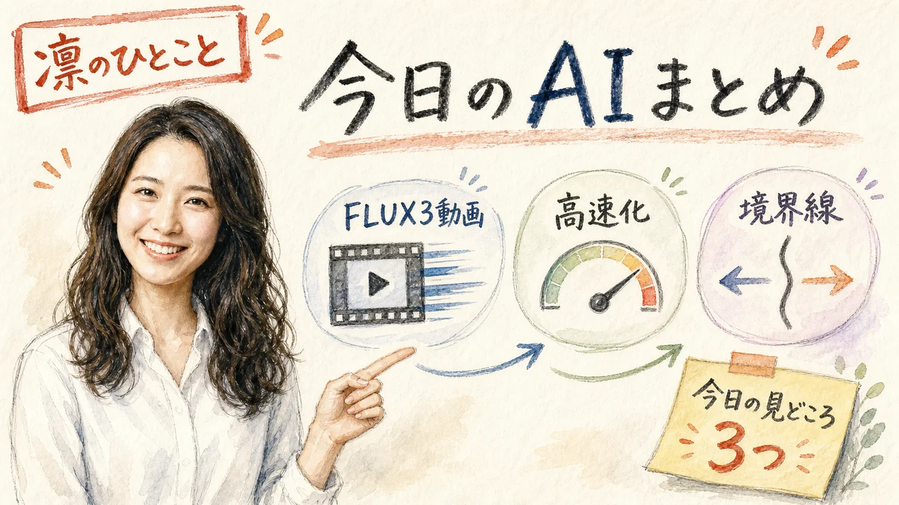 凛がAI動向をまとめて解説するグラレコ