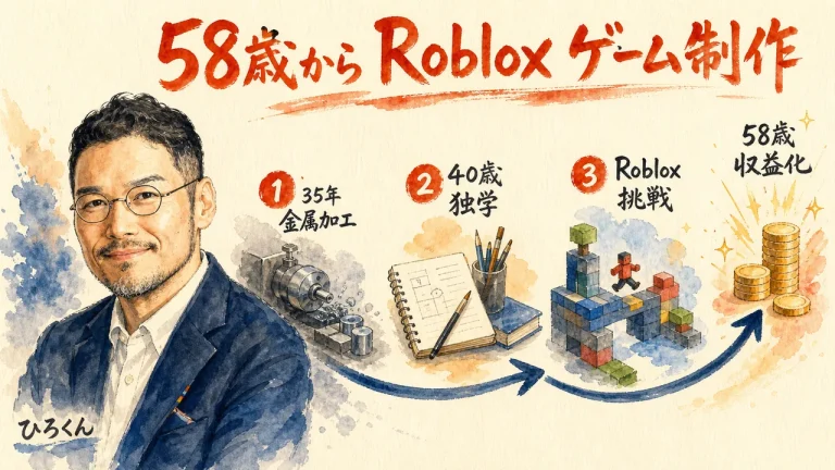 Robloxじいさん 58歳からのゲーム制作 全体図