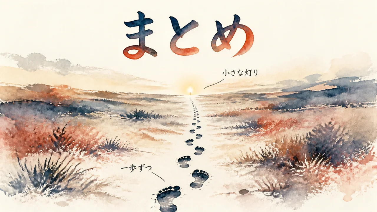 正解のない野原に足跡が続くまとめの図解