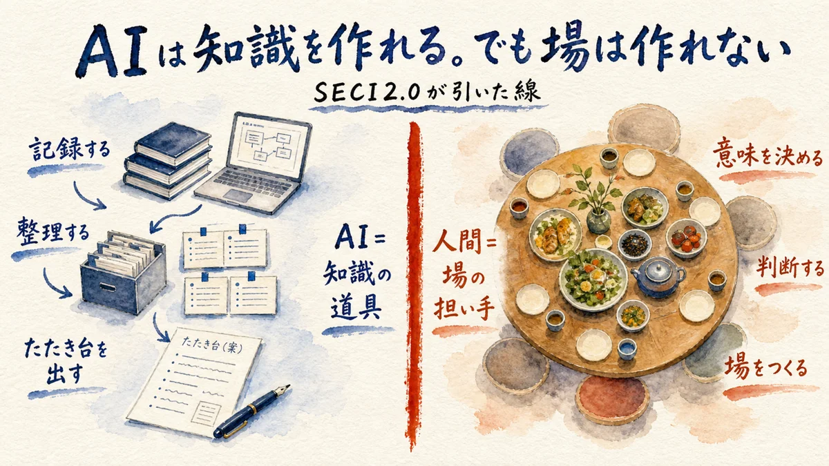 AIは知識を作れる、でも場は作れない｜SECI2.0が引いた線