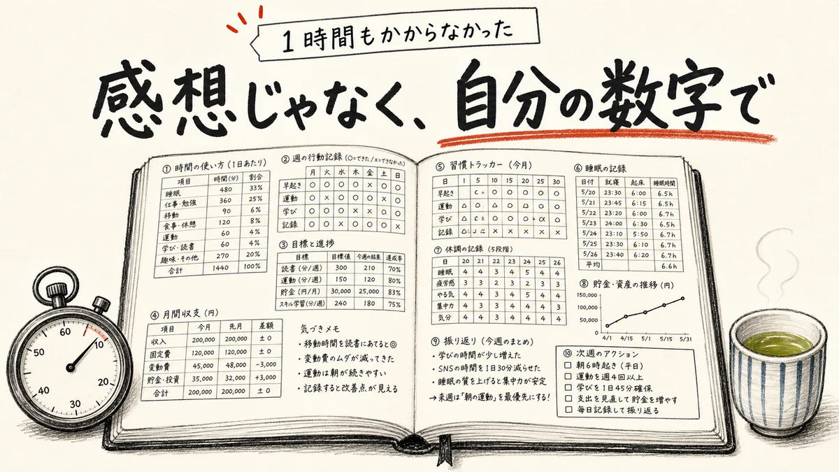 感想じゃなく、自分の数字で