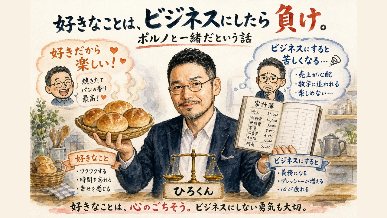 好きなことをビジネスにしたら冷める｜ポルノと一緒だという話