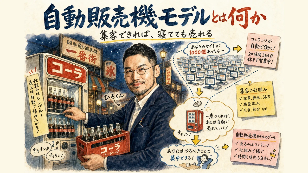 自動販売機モデル｜集客さえできれば寝てても売れる仕組み