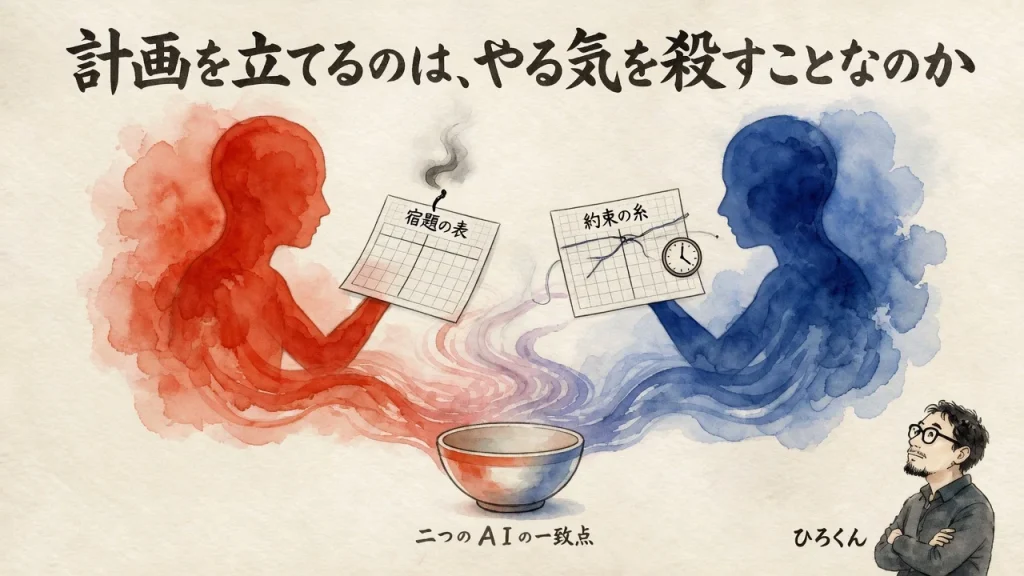 計画を立てるのは、やる気を殺すことなのか