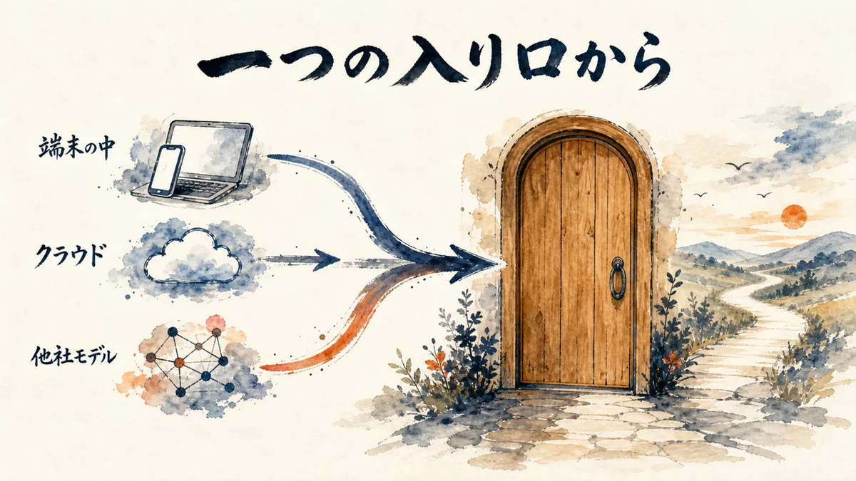 一つの入り口から