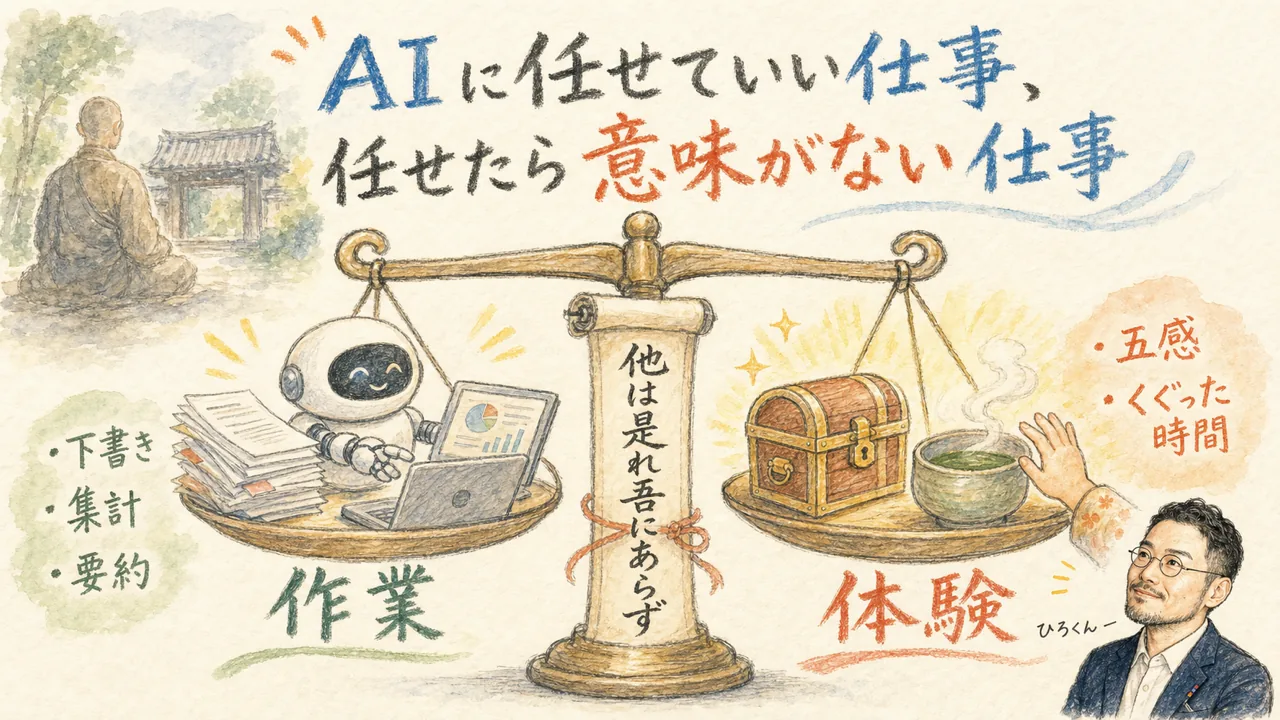 AIに任せていい仕事、任せたら意味がない仕事｜800年前の禅僧の答え