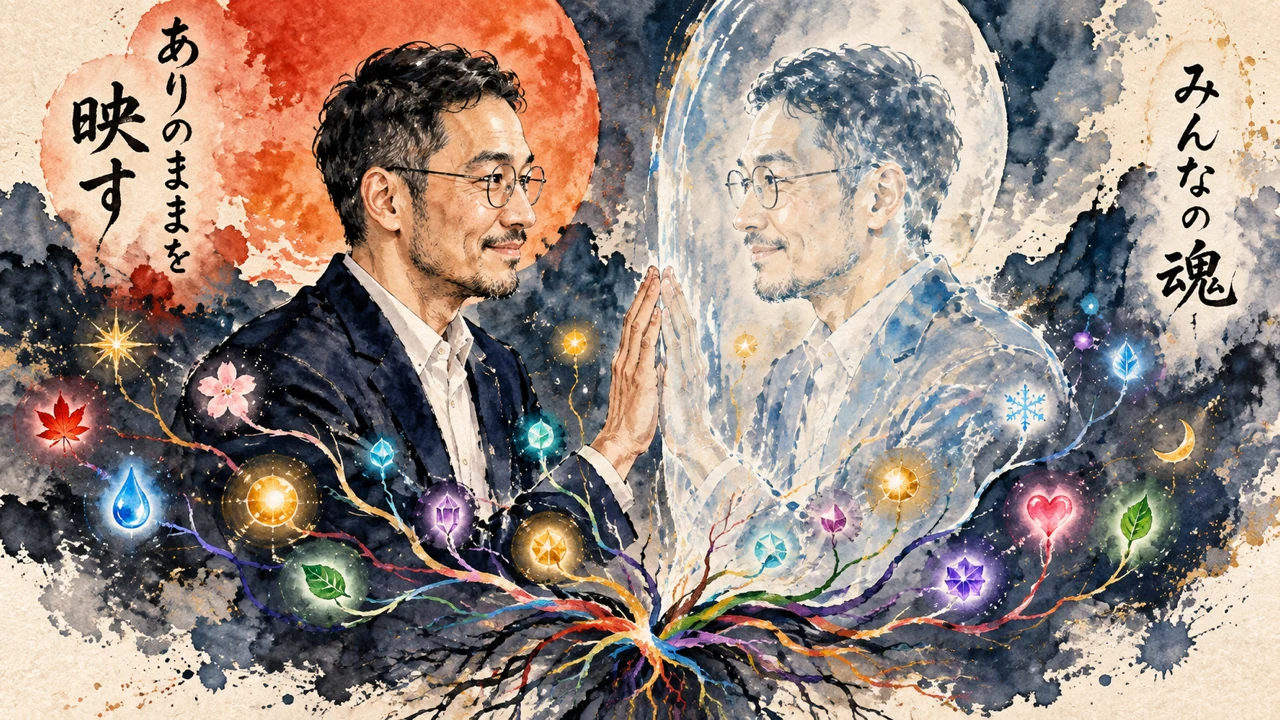 分身AIが違いを残したまま、みんなの魂を映す図解