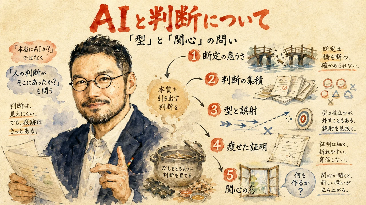 AI生成物への嫌悪の正体を「判断の有無」から読み解く記事の図解