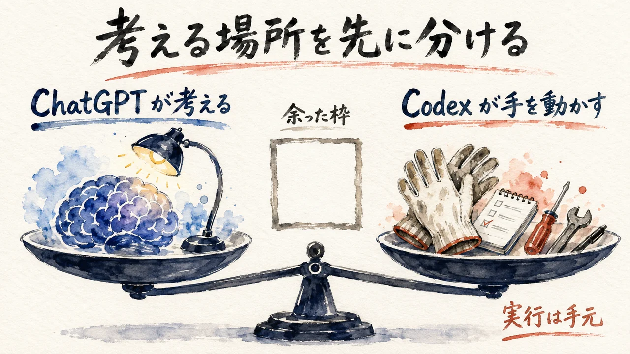 ChatGPTが考える。Codexが手を動かす