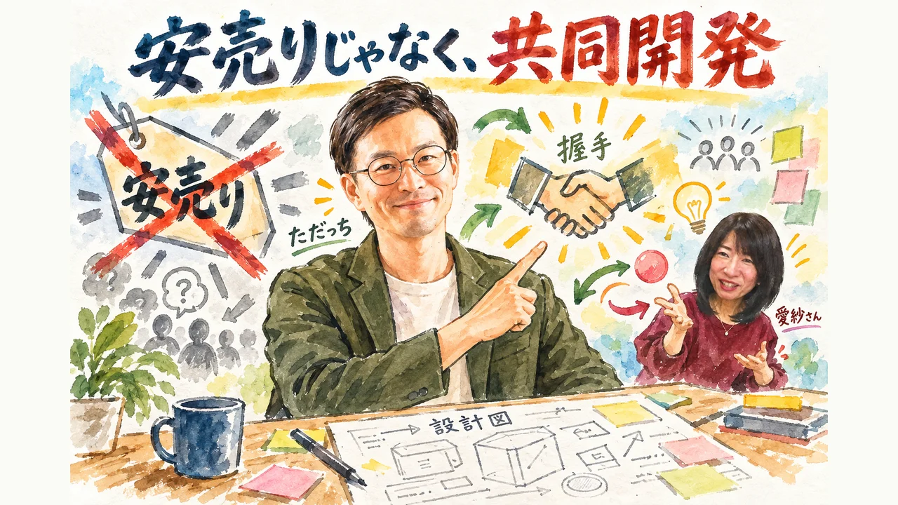 モニターは安売りではなく売れる商品を検証する共同開発の期間 図解