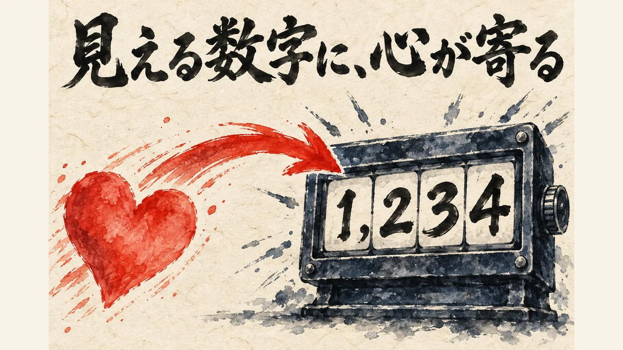 見えている数字のほうへ心が引き寄せられる