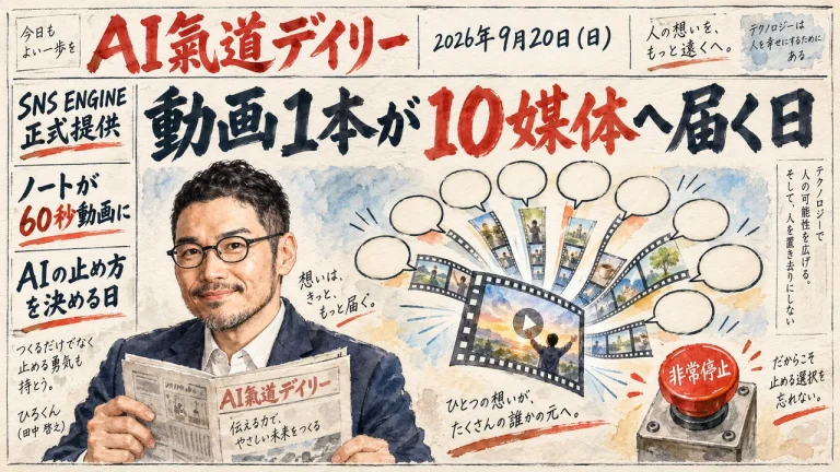 AI氣道デイリー 2026年9月20日号 新聞風アイキャッチ