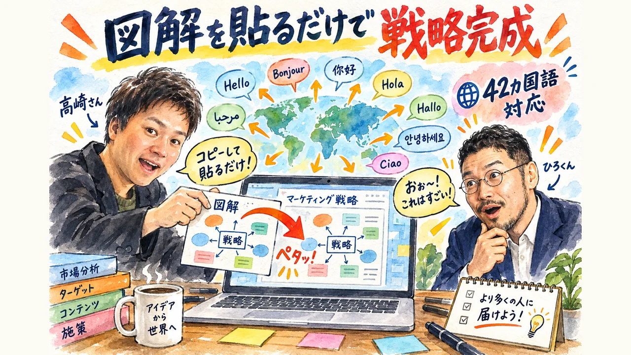 図解を貼るだけでマーケティング戦略が完成。42カ国語対応と新機能が続々登場（図解）