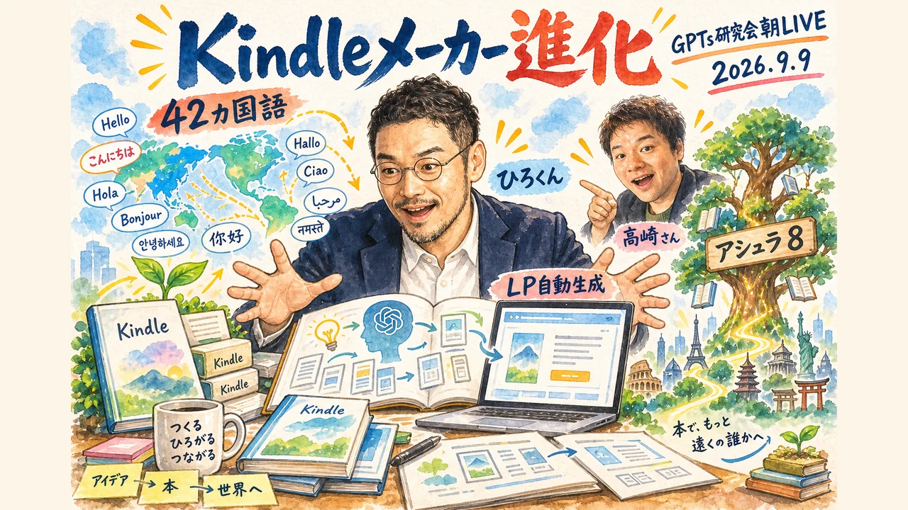 Kindleメーカーが1週間で大進化。42カ国語対応とLP自動生成が加わった朝LIVE