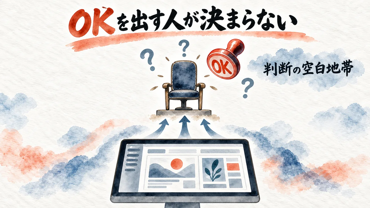 OKを出す人が決まらない｜判断の空白地帯の図解