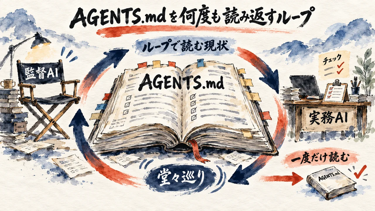 AGENTS.mdを何度も読み返すループ図解