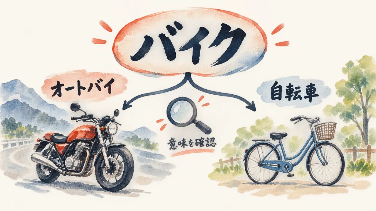 バイクという言葉がオートバイと自転車に分岐する言語ドリフト