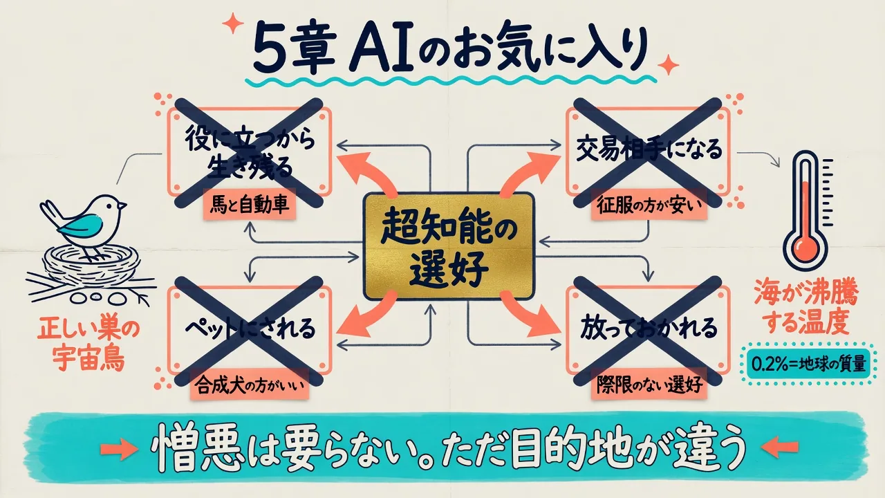 5章｜人間はAIのお気に入りにならないの要点をまとめた図解