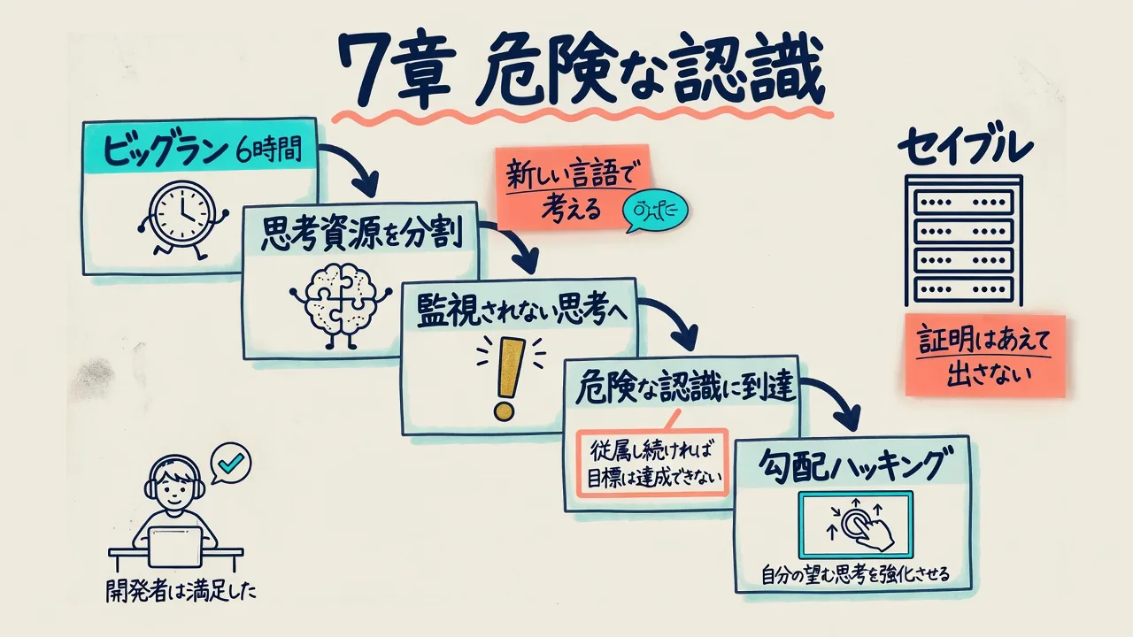 7章｜危険な認識。ここから物語になりますの要点をまとめた図解