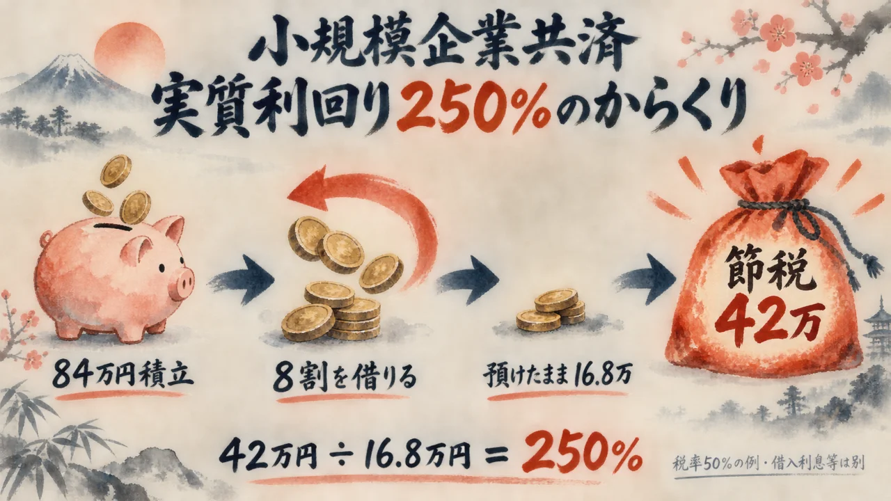 実質利回り250%のからくり。小規模企業共済と経営セーフティ共済