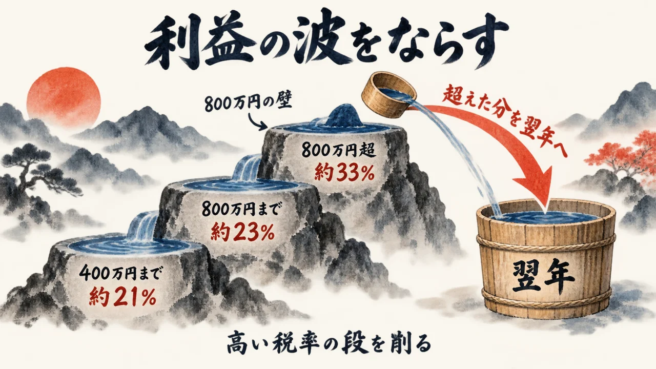 社宅・賞与・少額資産・利益の波ならし。法人の合わせ技は「いつ決めるか」で決まる
