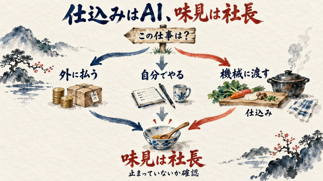 「チャッピー、舌ないですから」。AIに渡すのは仕込み、社長に残すのは味見