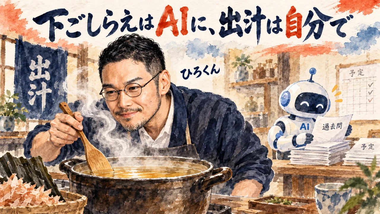 下ごしらえはAIに、出汁は自分で