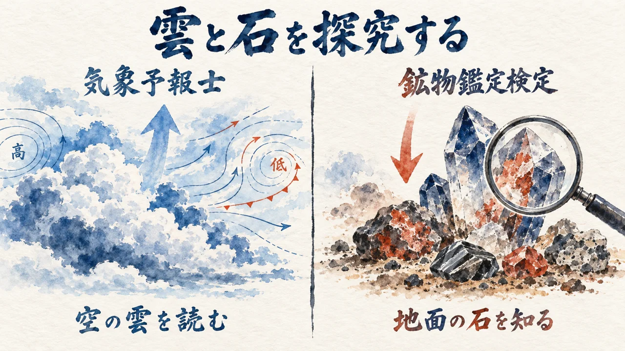 気象予報士、鉱物鑑定検定。理系の知識欲が「雲」と「石」に向かう資格