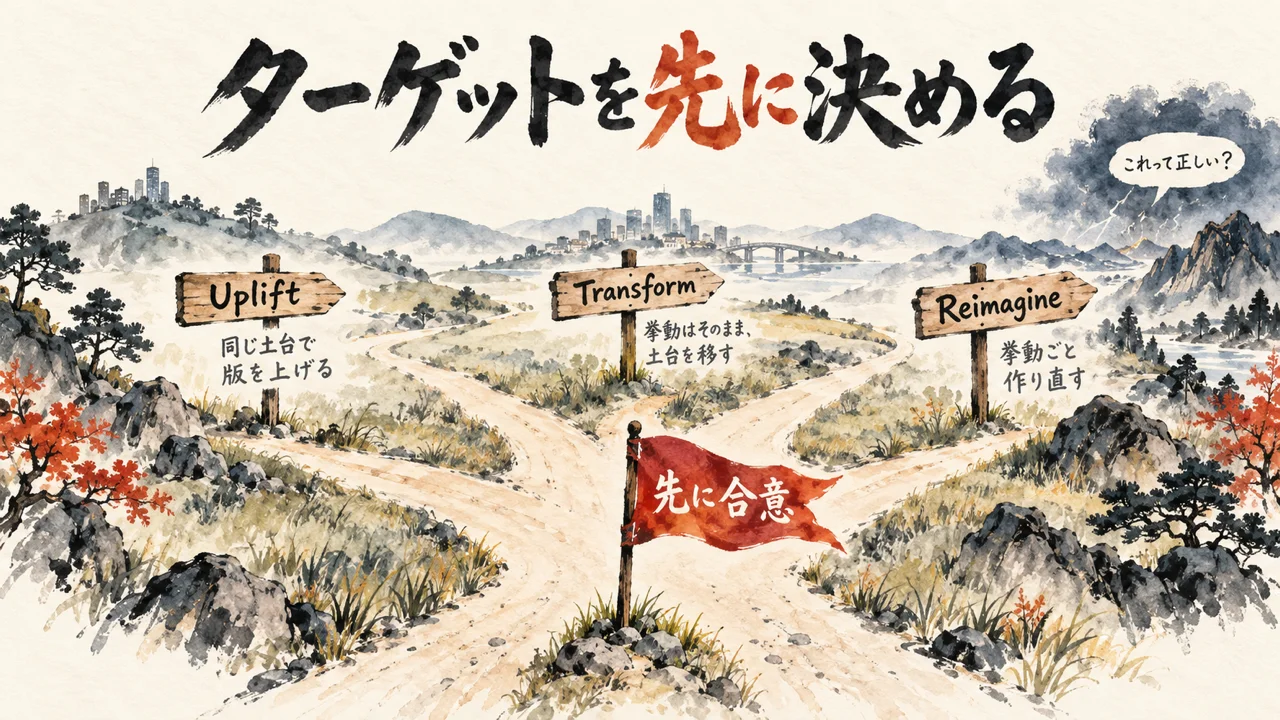 「その変更が正しいかは、あとで必ず蒸し返される」——ターゲットを先に決めておく理由