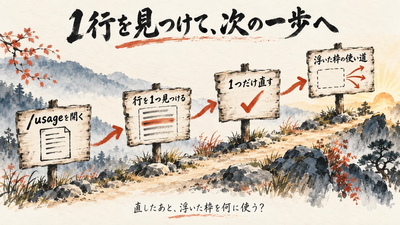 「内訳に出ている行を1つ見つけることだけです」。減らした先に、何を残すか