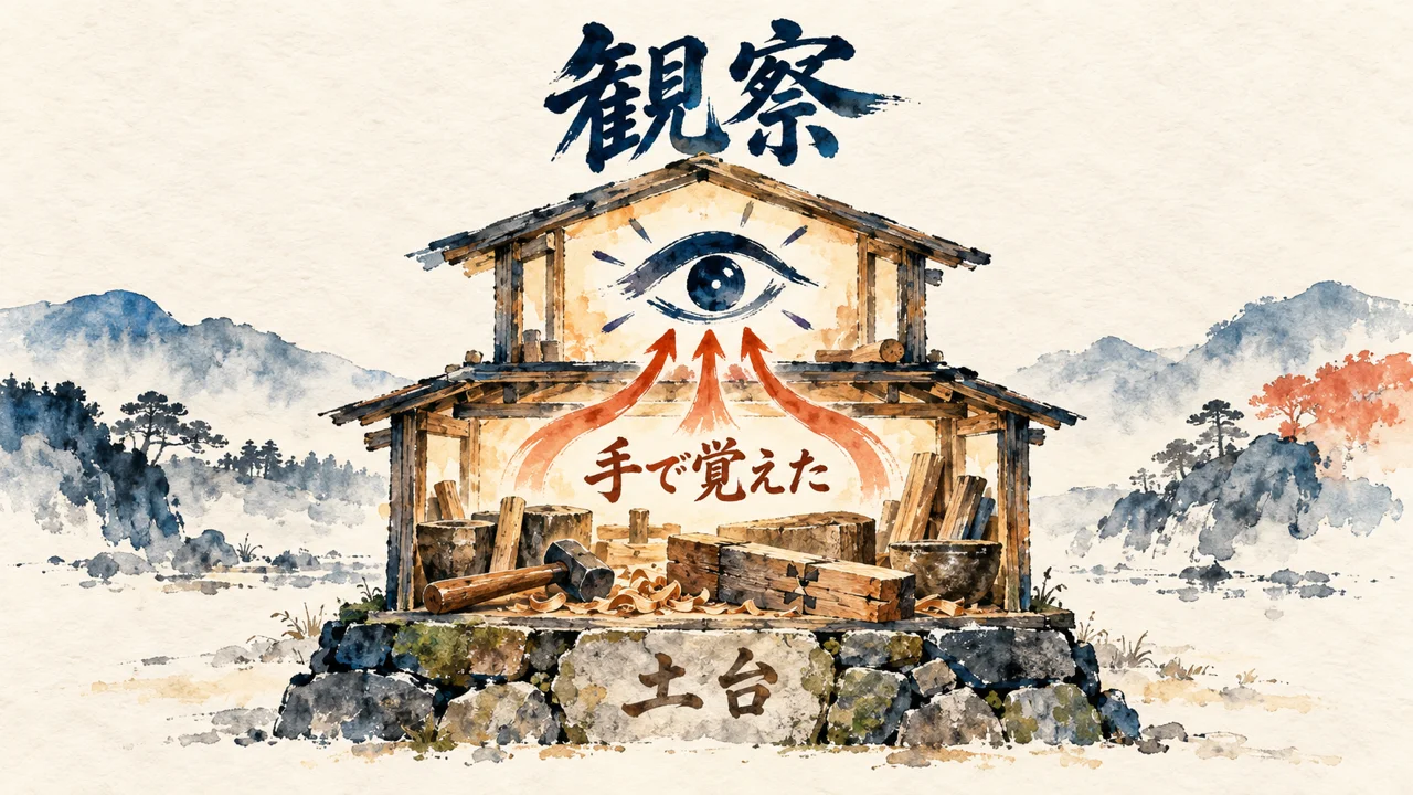 観察すれば育つ、は半分だけ正しい——見抜く目は、手で覚えた身体の側にある