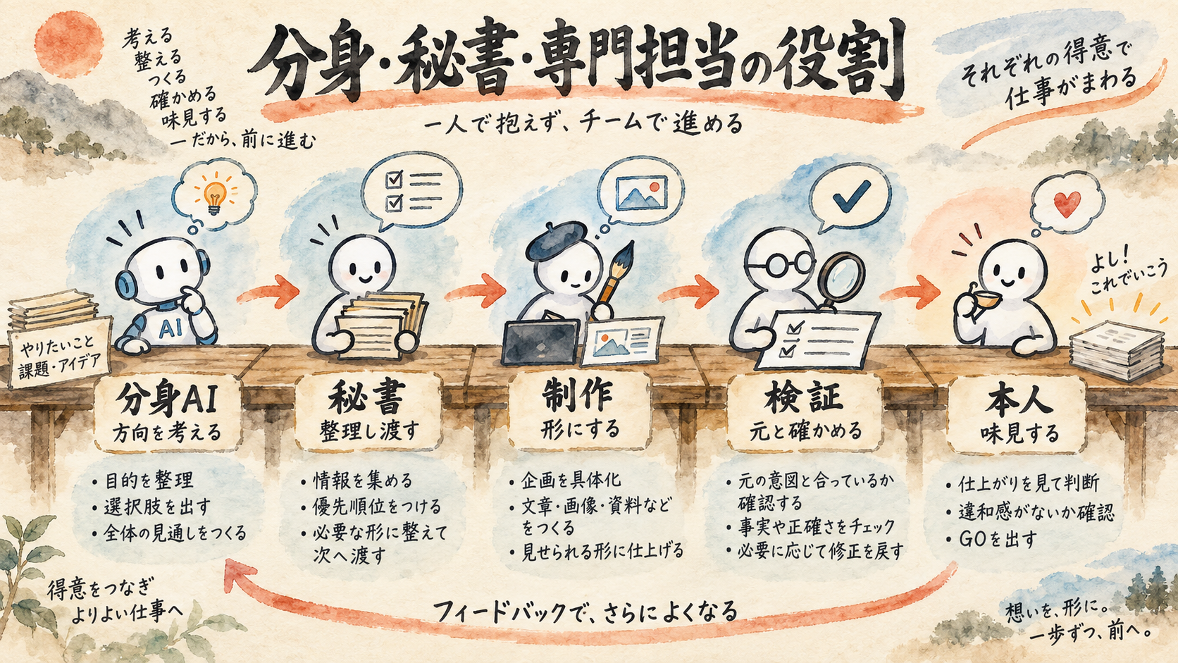分身・秘書・専門担当の役割