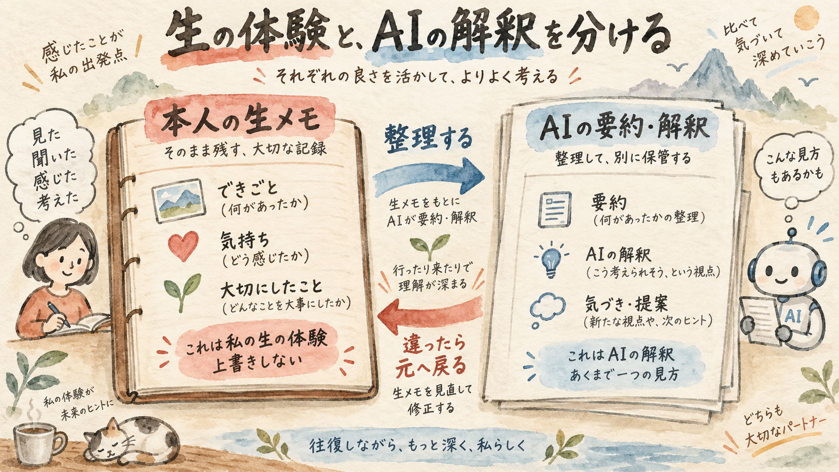 生の体験と、AIの解釈を分ける