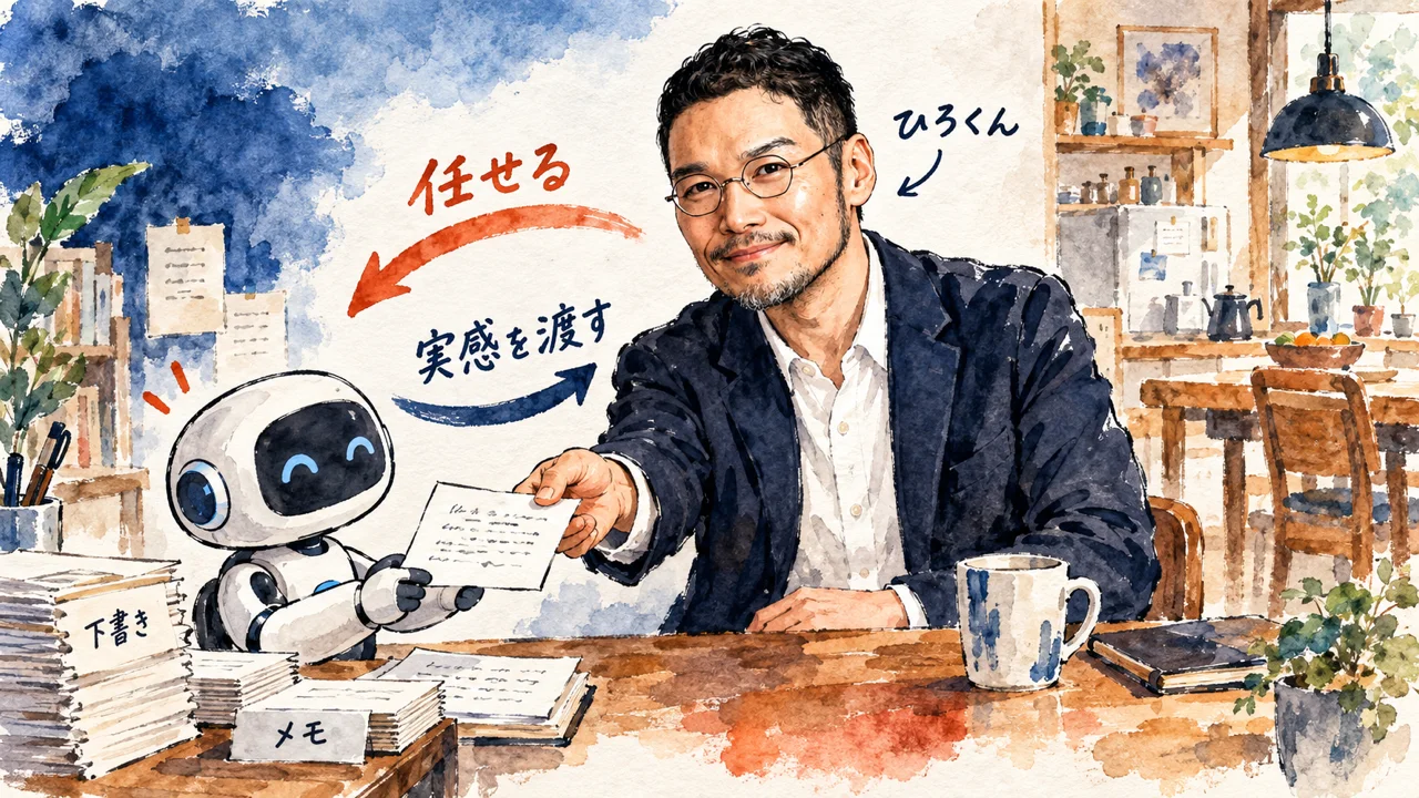 分身AIは仕込み担当 コラム図解