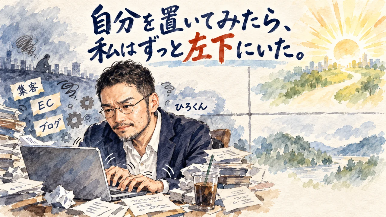 自分を置いてみたら、私はずっと左下にいた の図解