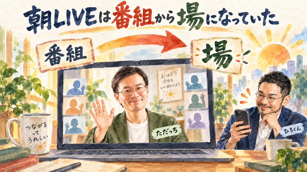 朝LIVEは「番組」から「場」になっていた の図解