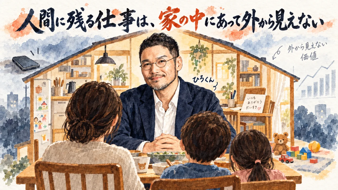 人間に残る仕事は、家の中にあって外から見えない の図解