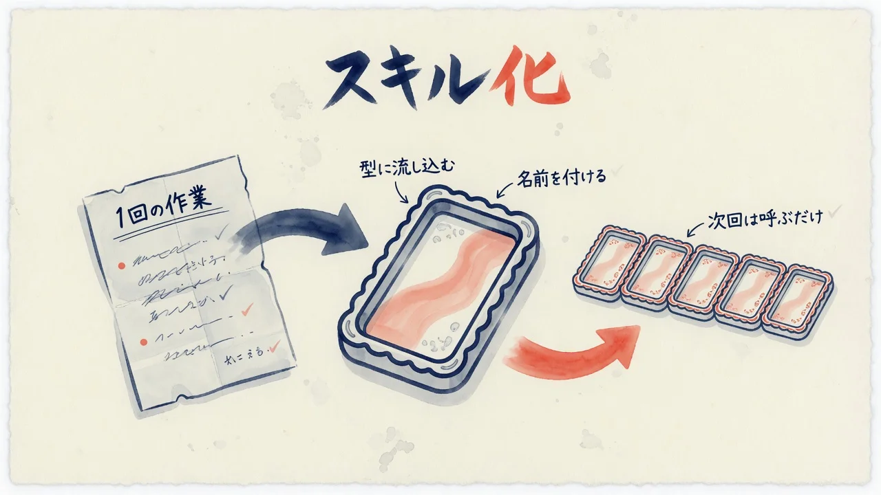 繰り返し作業をスキル化する図解