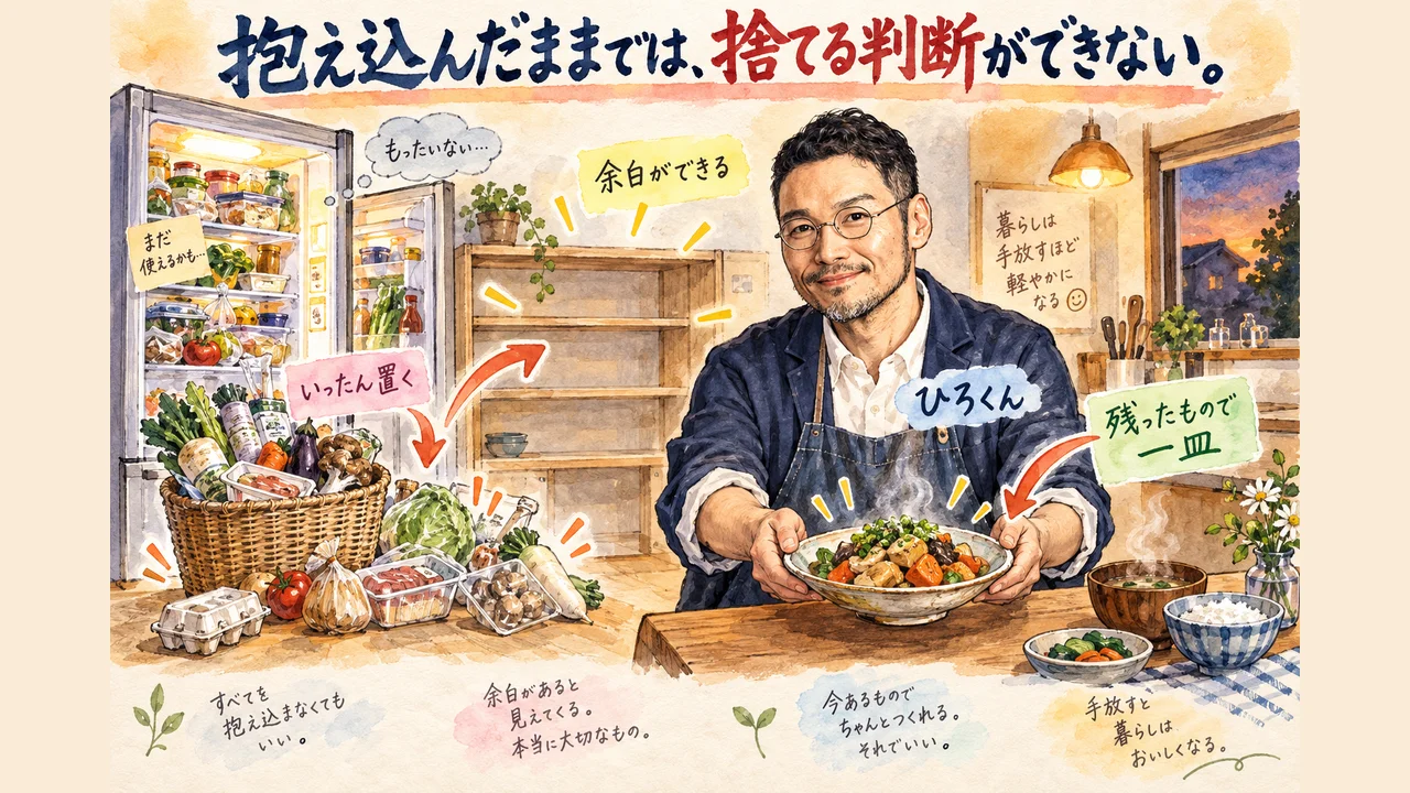 抱え込んだままでは捨てる判断ができない コラム図解