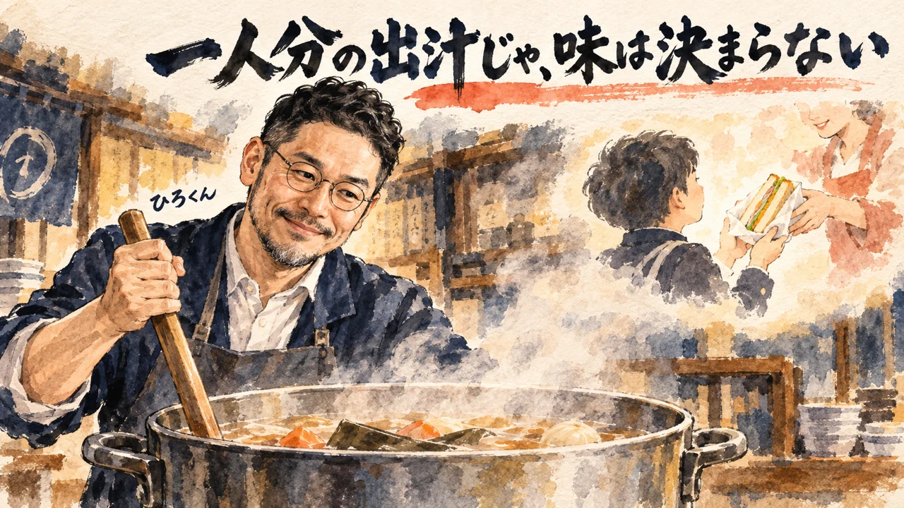 一人分の出汁じゃ味は決まらない コラム挿絵